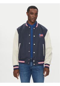 GANT - Gant Kurtka bomber Varsity 7006519 Granatowy Regular Fit. Kolor: niebieski. Materiał: bawełna, syntetyk