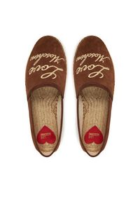 Love Moschino - LOVE MOSCHINO Espadryle JA10272G0MIG0300 Brązowy. Kolor: brązowy. Materiał: skóra, zamsz #5