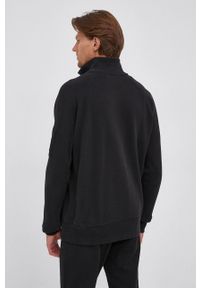 Calvin Klein Jeans Bluza bawełniana męska kolor czarny gładka. Okazja: na co dzień. Kolor: czarny. Materiał: bawełna. Długość rękawa: raglanowy rękaw. Długość: krótkie. Wzór: gładki, aplikacja. Styl: casual