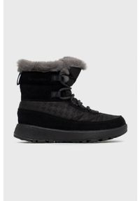 columbia - Columbia Śniegowce kolor czarny. Nosek buta: okrągły. Zapięcie: sznurówki. Kolor: czarny. Sezon: zima