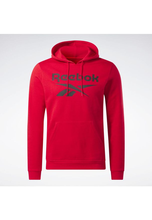 Reebok - Bluza na co dzień męska REEBOK ciepła z kapturem. Typ kołnierza: kaptur. Kolor: czerwony, czarny, wielokolorowy