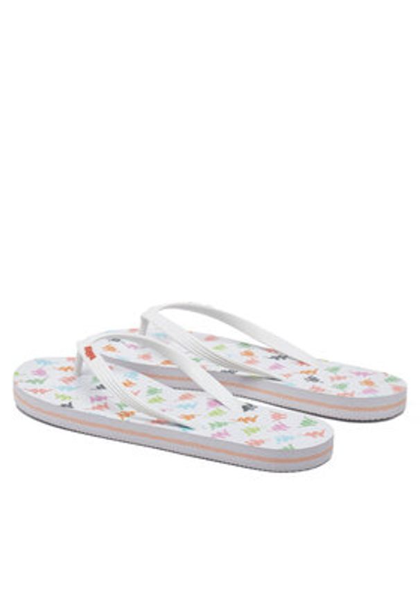 Kappa Japonki 351C22W White - Pink Coral - Pink Fuchsia Kolorowy. Materiał: materiał, syntetyk. Wzór: kolorowy