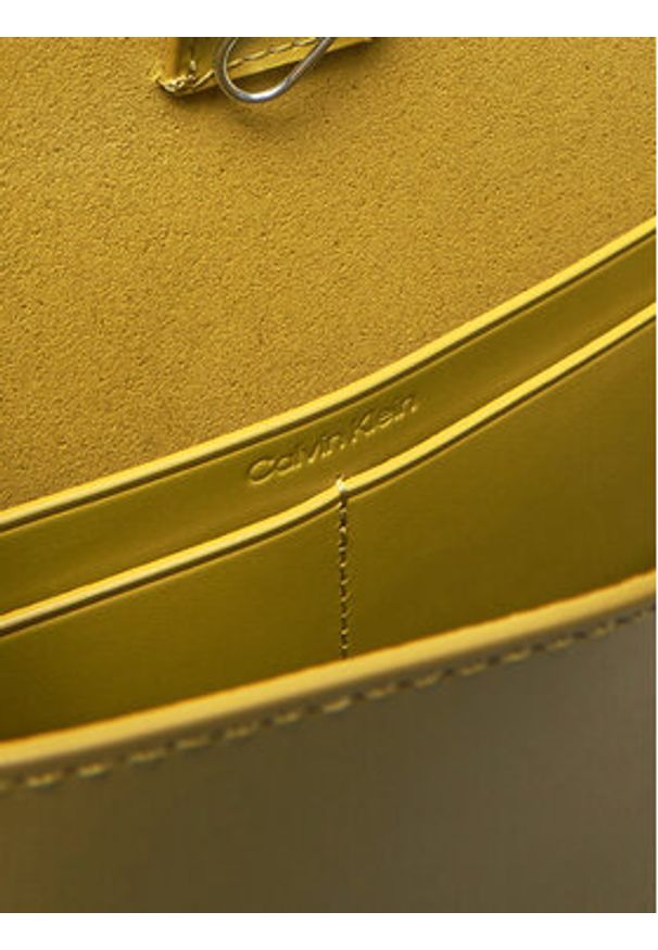 Calvin Klein Torebka Line Ns Crossbody Lth Bag LV04F3005G Zielony. Kolor: zielony. Materiał: skórzane
