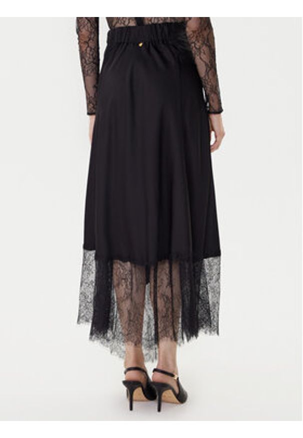 TwinSet - TWINSET Spódnica midi 252LL2TCC Czarny Regular Fit. Kolor: czarny. Materiał: wiskoza