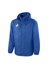 Kurtka przeciwdeszczowa do piłki nożnej dla dzieci LOTTO JR ELITE JACKET WN PL. Kolor: niebieski. Sport: piłka nożna