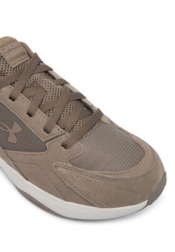 Under Armour Sneakersy UA Edge Suede 3027731 Beżowy. Kolor: beżowy. Materiał: zamsz, skóra