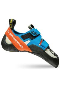 LA SPORTIVA - Buty wspinaczkowe La Sportiva Otaki blue flame. Kolor: niebieski, żółty, pomarańczowy, wielokolorowy. Sport: wspinaczka