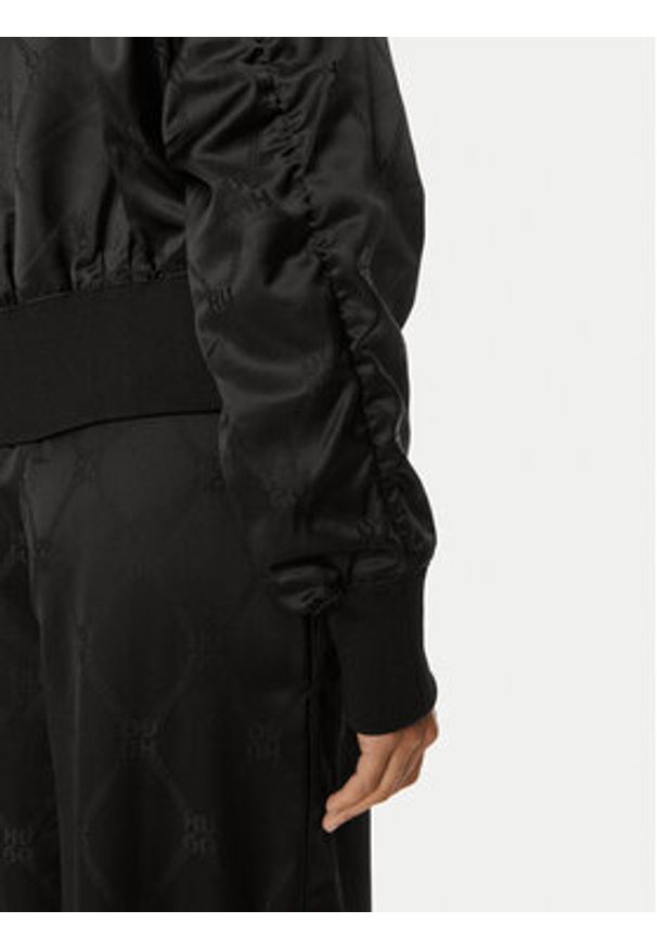Hugo Kurtka bomber Aritana-1 50518018 Czarny Regular Fit. Kolor: czarny. Materiał: syntetyk