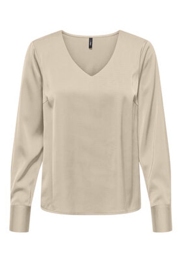 only - ONLY Bluzka Mika 15361191 Brązowy Regular Fit. Kolor: brązowy. Materiał: syntetyk