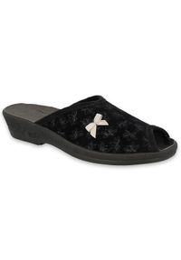 Befado obuwie damskie pu 581D198 czarne. Okazja: do domu. Nosek buta: otwarty. Kolor: czarny. Materiał: materiał #5