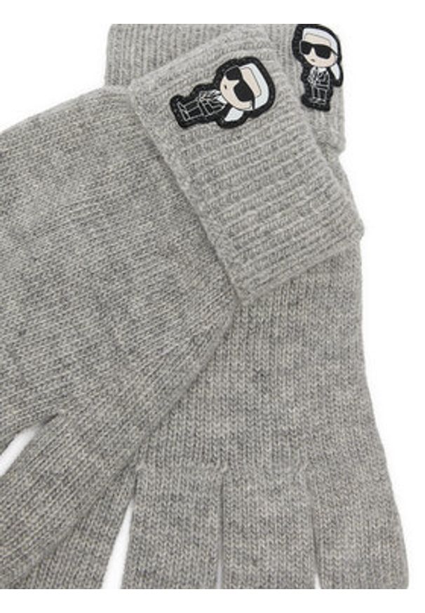 Karl Lagerfeld - KARL LAGERFELD Rękawiczki Damskie 236W3608 Szary. Kolor: szary. Materiał: poliamid, nylon
