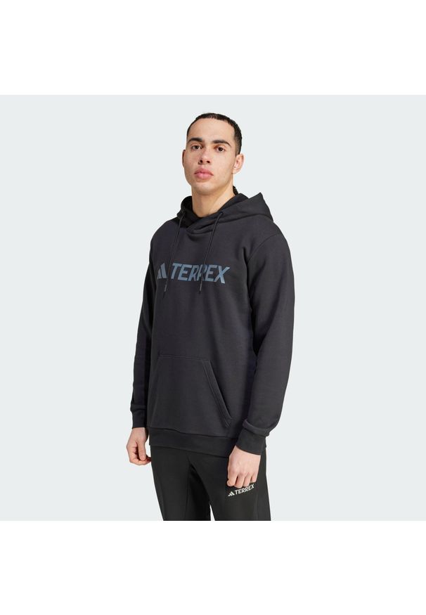 Adidas - Bluza z kapturem Terrex Multi Large Logo. Typ kołnierza: kaptur. Kolor: czarny. Materiał: materiał. Sport: turystyka piesza