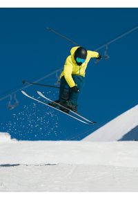 4f - 4F Kurtka narciarska membrana 10000 męska - zielona 3XL. Kolor: zielony. Materiał: materiał. Wzór: gładki. Sezon: zima #1