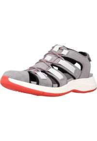 Clarks - Sandały CLARKS SOLAN SAIL COMBI Szary. Kolor: szary. Materiał: tkanina, skóra. Sezon: lato