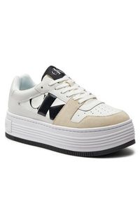 Calvin Klein Jeans Sneakersy Bold Platf Low Lace Mix Nbs Dc YW0YW01432 Biały. Kolor: biały. Materiał: skóra #4