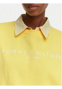 TOMMY HILFIGER - Tommy Hilfiger Bluza Ext Corp WW0WW47831 Żółty jasny Cropp Fit. Kolor: żółty. Materiał: syntetyk #4