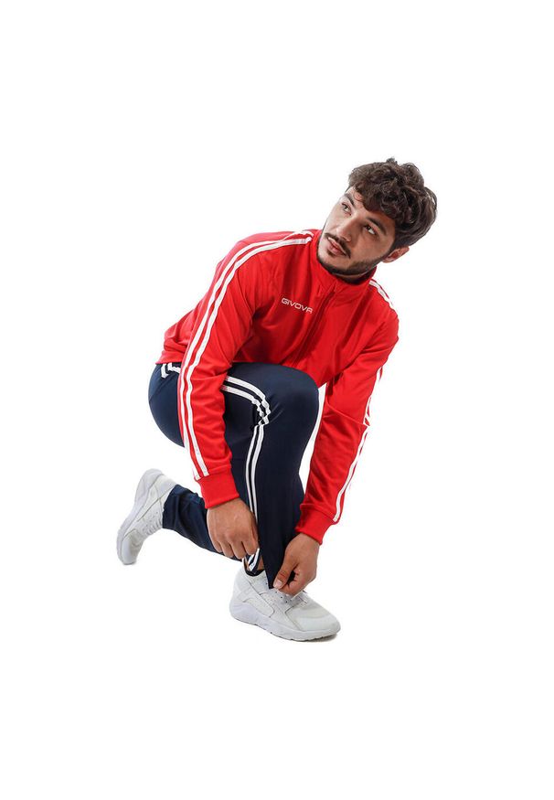 Damski dres Givova Revolution Summer. Kolor: wielokolorowy, niebieski, czerwony. Materiał: dresówka. Sport: piłka nożna