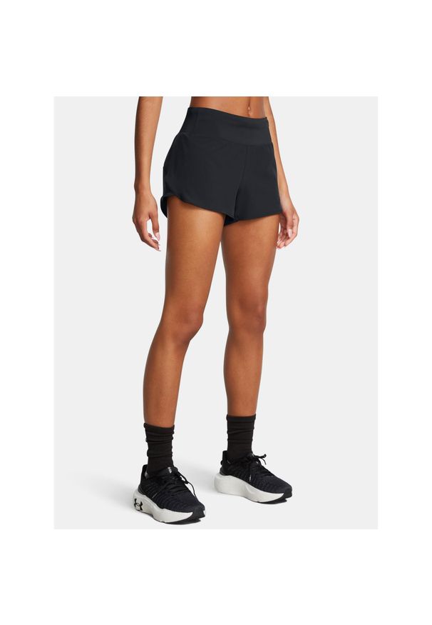 Spodenki do biegania damskie Under Armour Launch Pro 3''. Kolor: czarny. Sport: bieganie