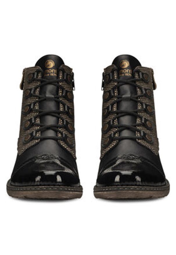 Remonte Trzewiki D4391-03 Czarny. Kolor: czarny. Materiał: skóra