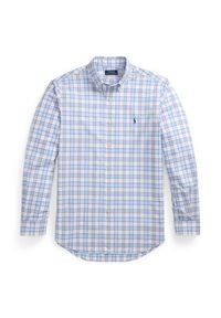 Polo Ralph Lauren Koszula 710968937001 Błękitny Custom Fit. Typ kołnierza: polo. Kolor: niebieski. Materiał: bawełna