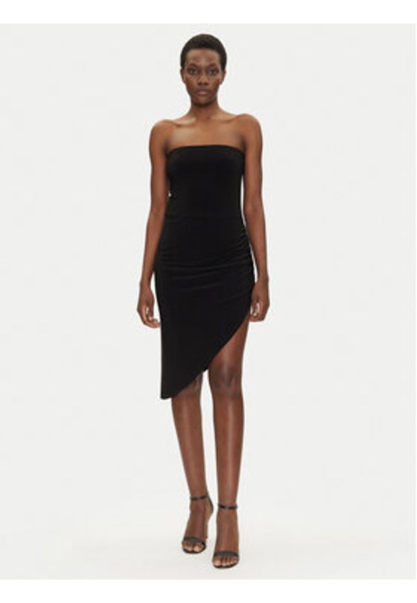 NORMA KAMALI Sukienka koktajlowa KK4223PL949001 Czarny Slim Fit. Kolor: czarny. Materiał: syntetyk. Styl: wizytowy