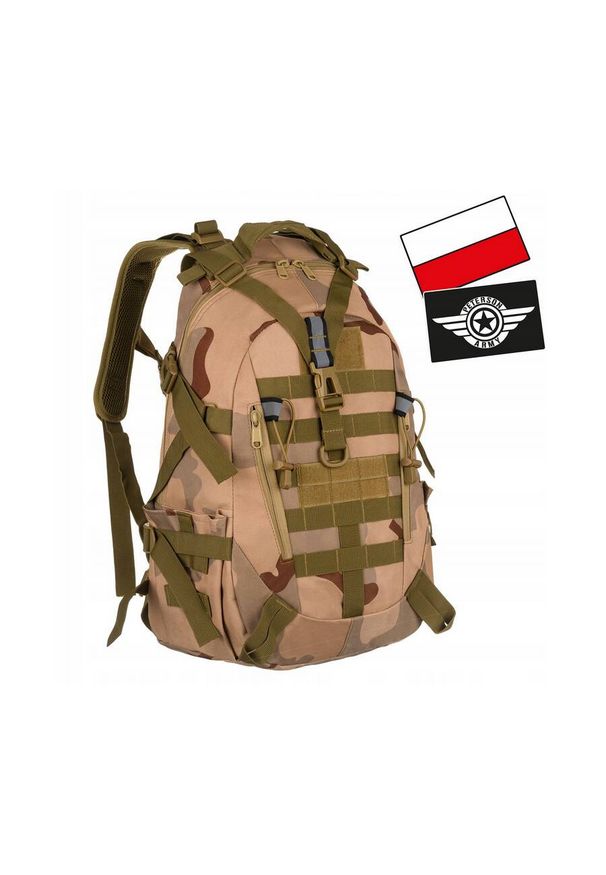 Plecak militarny Peterson [DH] BL075 odcienie beżowego. Kolor: beżowy. Wzór: moro. Styl: militarny