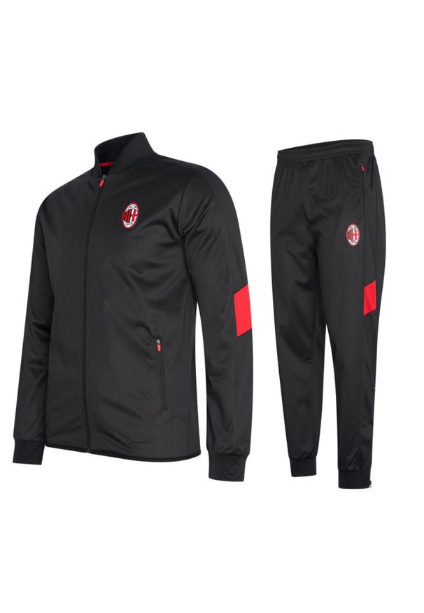 AC MILAN - Dres Sportowy męski AC Milan. Kolor: czarny. Materiał: dresówka