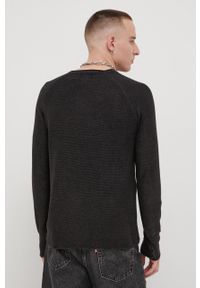 Only & Sons Sweter bawełniany męska kolor czarny. Okazja: na co dzień. Kolor: czarny. Materiał: bawełna. Długość rękawa: raglanowy rękaw. Styl: casual #3