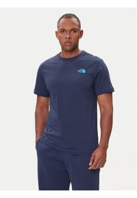 The North Face T-Shirt Redbox NF0A87NP Granatowy Regular Fit. Kolor: niebieski. Materiał: bawełna
