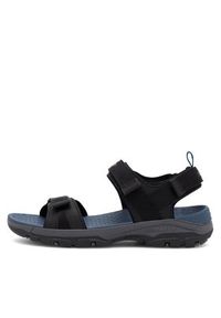 skechers - Skechers Sandały 205112 BLK Czarny. Kolor: czarny. Materiał: materiał #4
