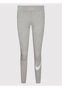 Nike Legginsy Sportswear Essential CZ8530 Szary Slim Fit. Kolor: szary. Materiał: syntetyk, bawełna