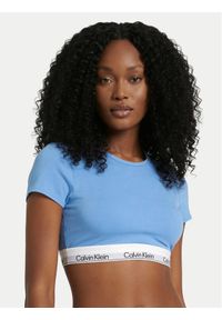 Calvin Klein Underwear T-Shirt LV00QF8495 Błękitny Slim Fit. Kolor: niebieski. Materiał: bawełna #1