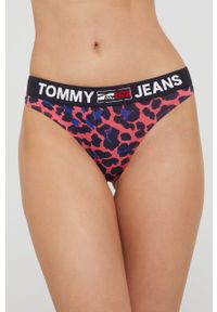 Tommy Jeans Brazyliany kolor różowy z bawełny. Kolor: różowy. Materiał: bawełna. Wzór: nadruk