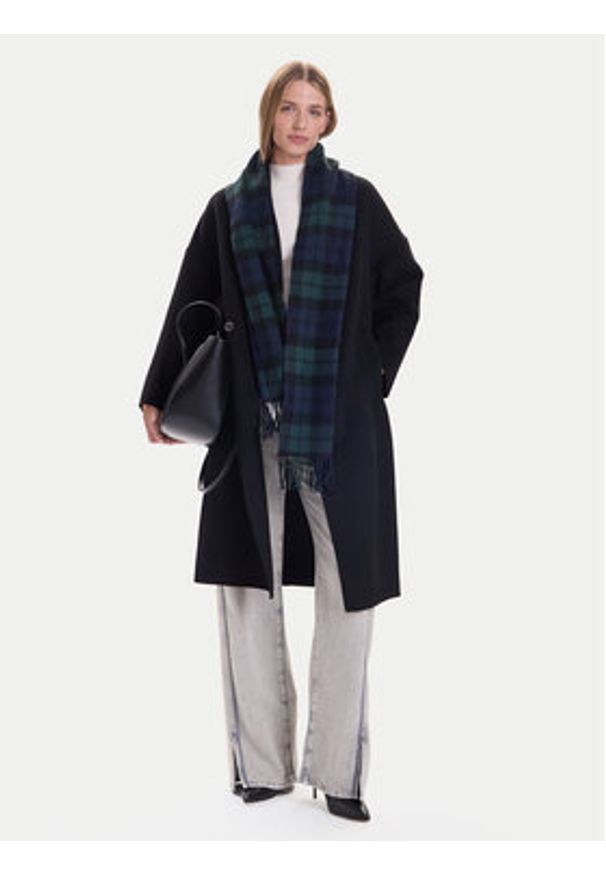 ViCOLO Płaszcz wełniany TF0003 Czarny Regular Fit. Kolor: czarny. Materiał: syntetyk
