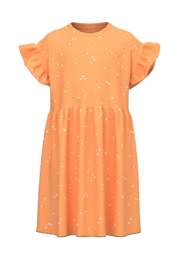 Name it - NAME IT Sukienka 13213300 Pomarańczowy Regular Fit. Kolor: pomarańczowy. Materiał: bawełna