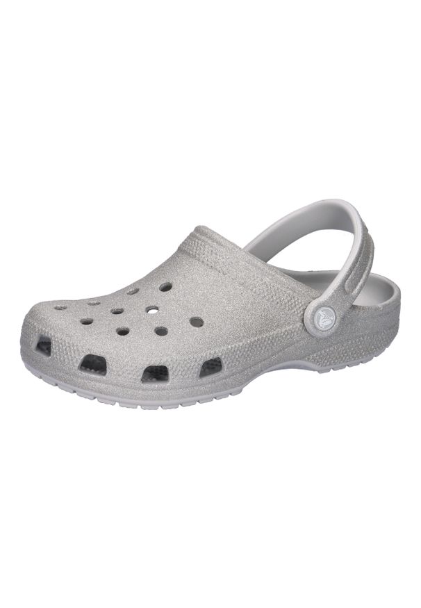 Buty do chodzenia damskie Crocs Classic Glitter Clog. Zapięcie: bez zapięcia. Kolor: szary. Materiał: syntetyk, materiał. Sport: turystyka piesza