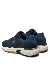 TOMMY HILFIGER - Tommy Hilfiger Sneakersy M Runner X Ventile Mix FM0FM05062 Granatowy. Kolor: niebieski. Materiał: skóra, zamsz