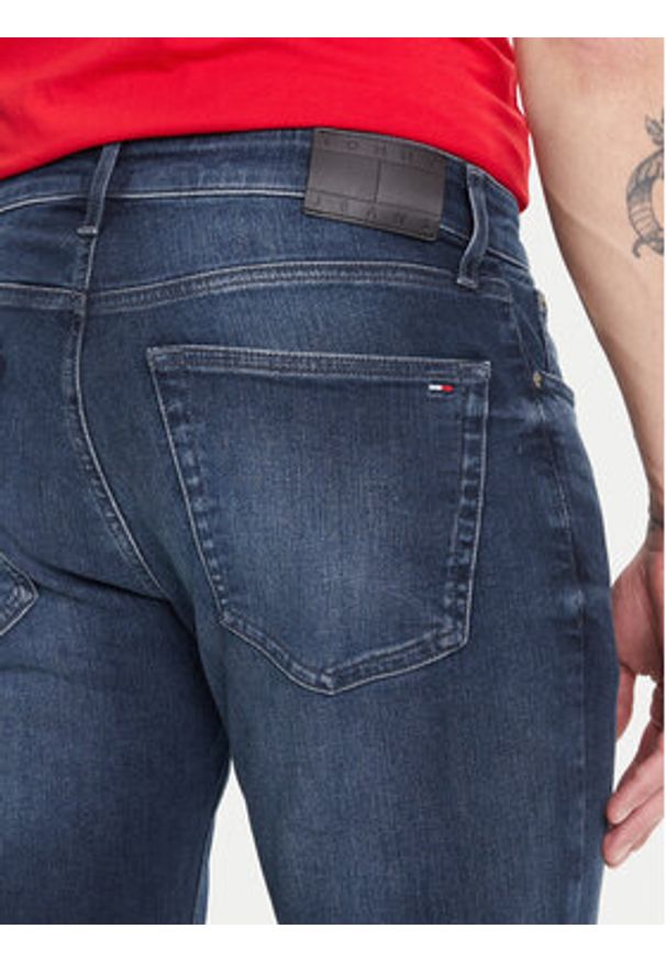Tommy Jeans Jeansy Austin DM0DM21901 Granatowy Slim Fit. Kolor: niebieski