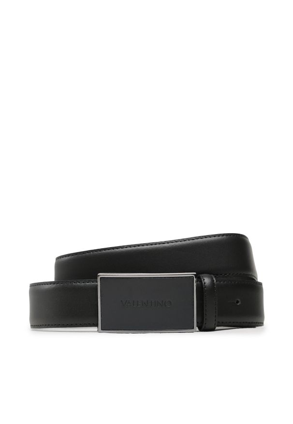 VALENTINO - Pasek Męski Valentino Bairone VCP6H402 Nero 001. Kolor: czarny. Materiał: skóra