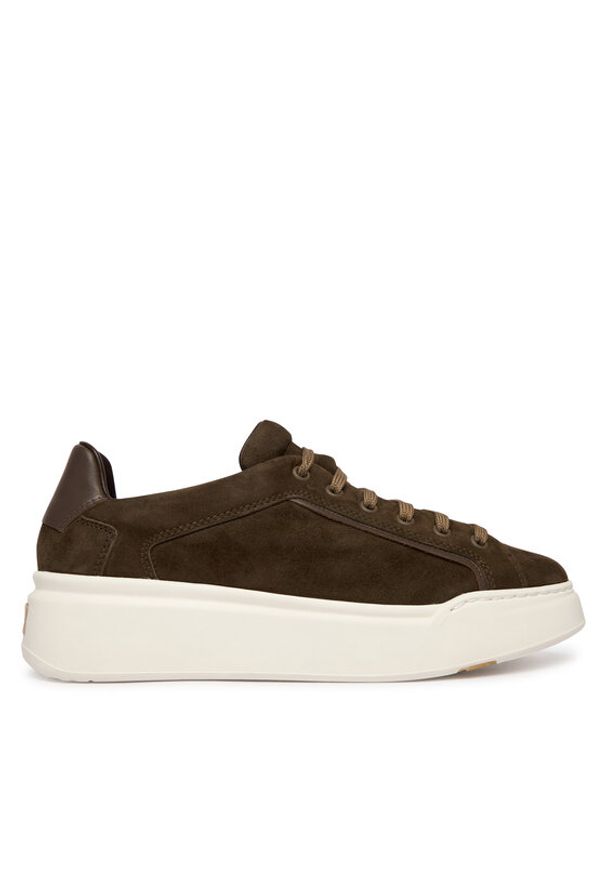 Max Mara Sneakersy 2614761031650 Brązowy. Kolor: brązowy. Materiał: skóra