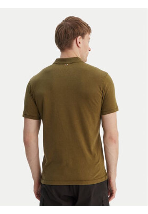 Napapijri Polo Elbas NP0A4GB4 Zielony Regular Fit. Typ kołnierza: polo. Kolor: zielony. Materiał: bawełna