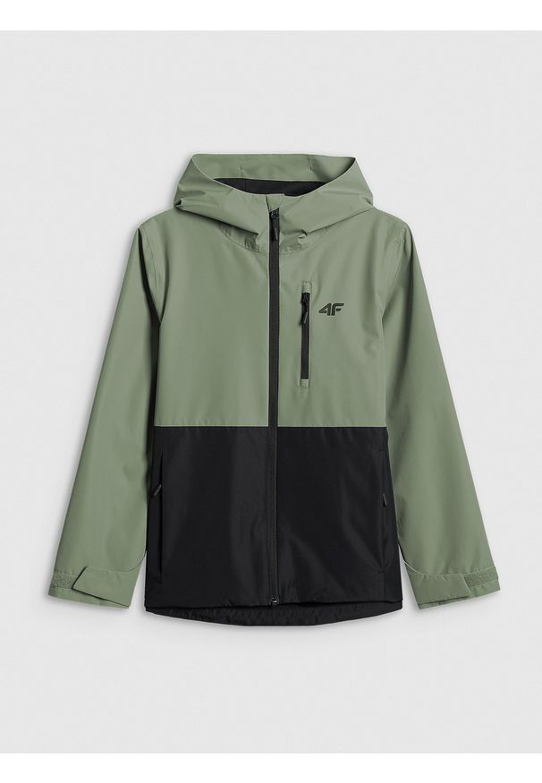 4f - 4F Kurtka membrana 5000 chłopięca - miętowa 140 (9-10 lat). Okazja: na co dzień. Kolor: turkusowy. Materiał: skóra, materiał. Sezon: lato. Styl: casual