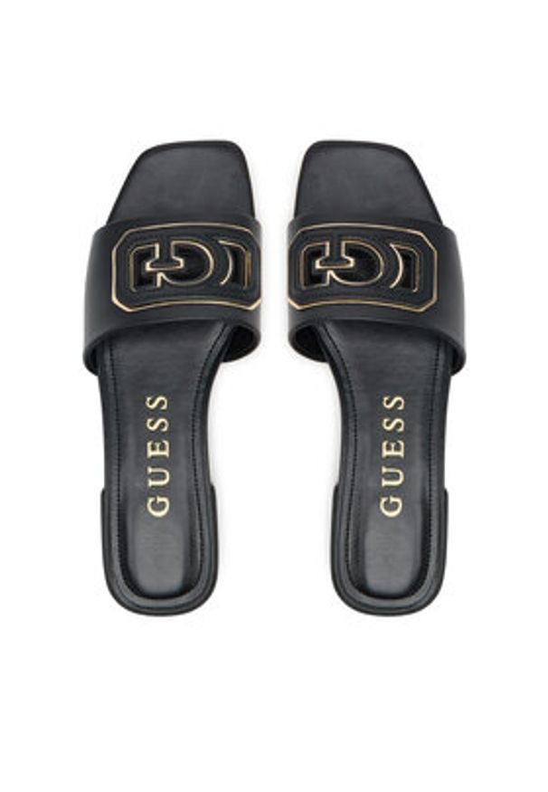 Guess Klapki FLJTAR LEA19 Czarny. Kolor: czarny. Materiał: skóra