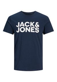 Jack & Jones - Jack&Jones T-Shirt Corp 12151955 Granatowy Slim Fit. Kolor: niebieski. Materiał: bawełna #6