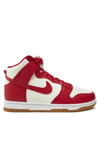 Nike Sneakersy W Dunk High DD1869 Czerwony. Kolor: czerwony. Materiał: skóra