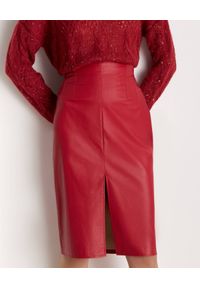 Marella - MARELLA - Czerwona ołówkowa spódnica Abisso. Stan: podwyższony. Kolor: czerwony. Materiał: wiskoza #1