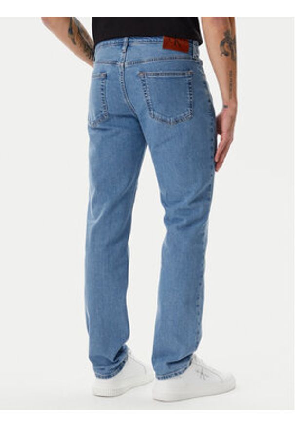 Calvin Klein Jeans Jeansy LV04RB737G Niebieski Slim Fit. Kolor: niebieski