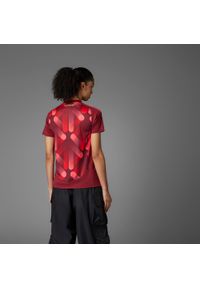 Adidas - Koszulka piłkarska damska ADIDAS Niemcy 2025 wyjazdowa. Kolor: czerwony. Materiał: materiał. Sport: piłka nożna