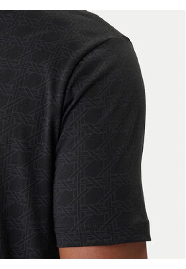 Karl Lagerfeld - KARL LAGERFELD T-Shirt 755077 561251 Czarny Regular Fit. Typ kołnierza: dekolt w karo. Kolor: czarny. Materiał: bawełna