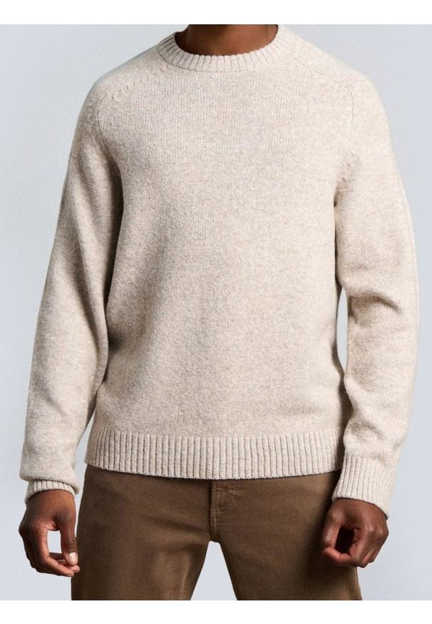 Sinsay - Sweter basic - beżowy. Kolor: beżowy